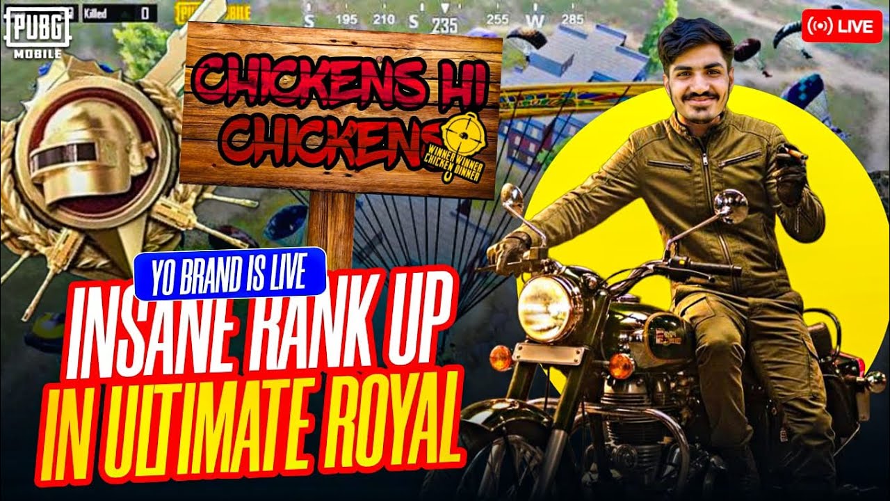 ULTIMATE ROYAL RANK PUSH PAID RANK AVAILABLE | YO BRANDxLIVE | PUBG LIVE STREAM