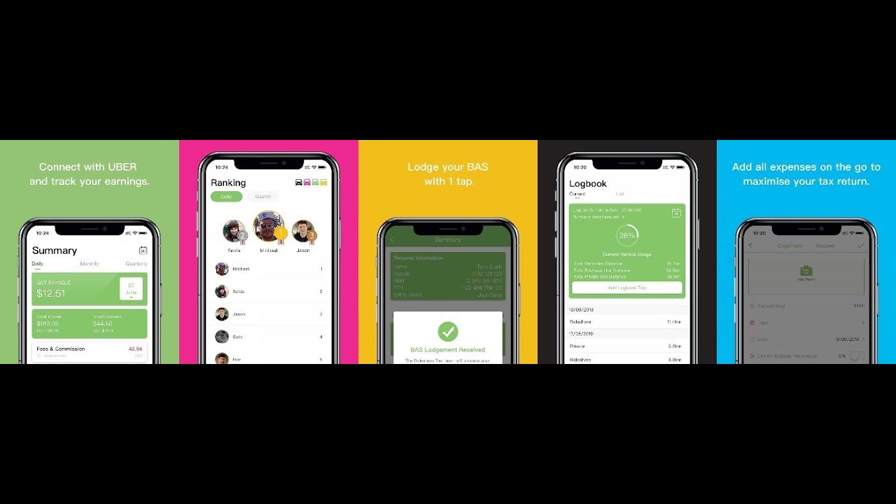 Rideshare Tax - GST and Tax app for Uber drivers