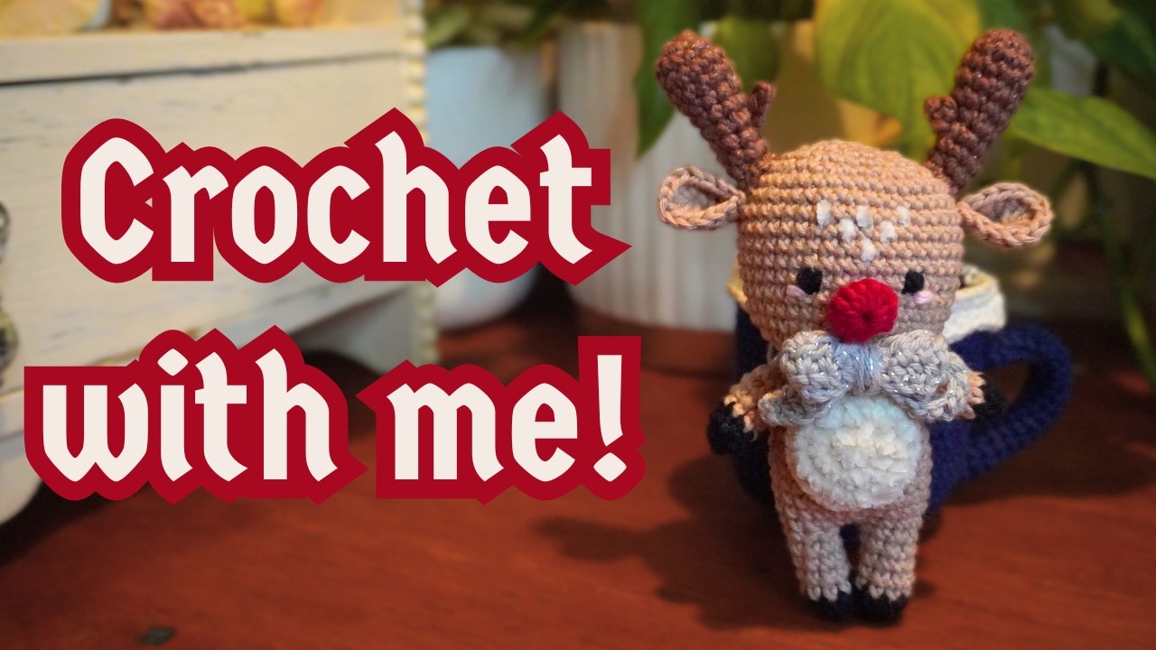 Festive Crochet With Me! Making the Ricorumi Reindeer 🦌✨