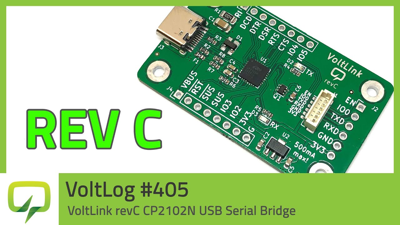 Mostek szeregowy USB i programator ESP32 VoltLink revC CP2102N | Voltlog #405