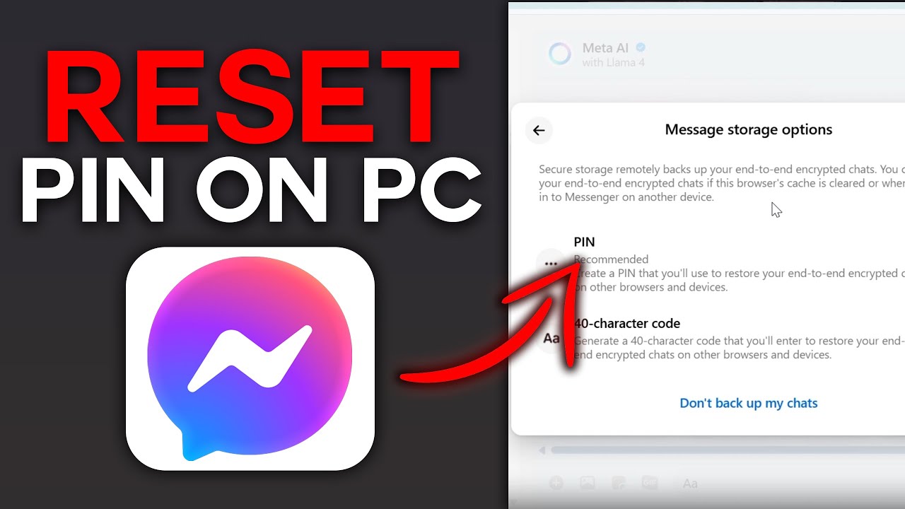 Как сбросить PIN-код Messenger на ПК в 2025 году