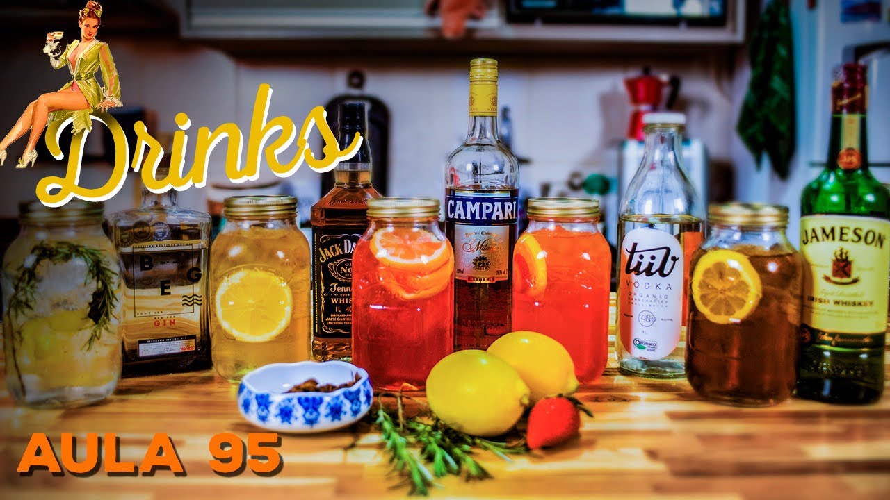 Aula 95 - Drinks (Receita de drinks para Festa) / Cansei de Ser Chef