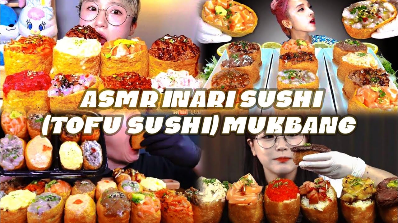 [ASMR MUKBANG] INARI SUSHI (TOFU SUSHI) COMPILATION | MUKBANG / EATING SOUNDS | 먹는 소리가 편안해진다 |