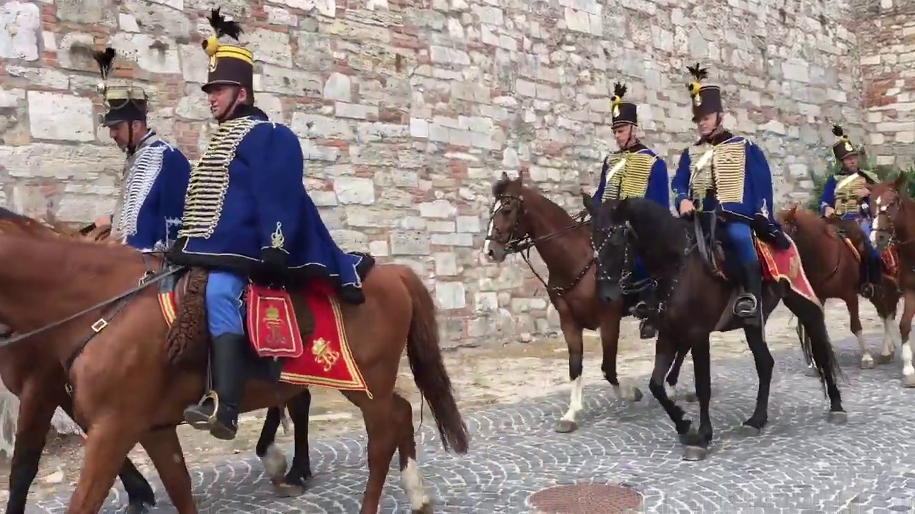 Buda Castle Horse Soldiers Walking - Jun 16, 2018
