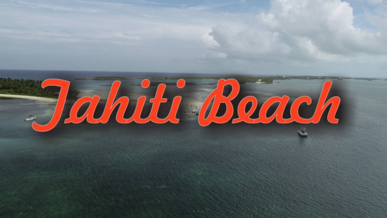 Aerial (drone) video of Tahiti Beach, Elbow Cay, Abaco, Bahamas