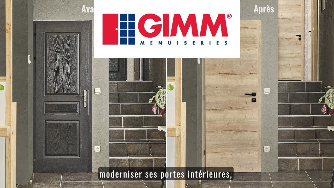Pose d'un bloc-porte intérieur avec huisserie rénovation My Réno  -  GIMM Menuiseries
