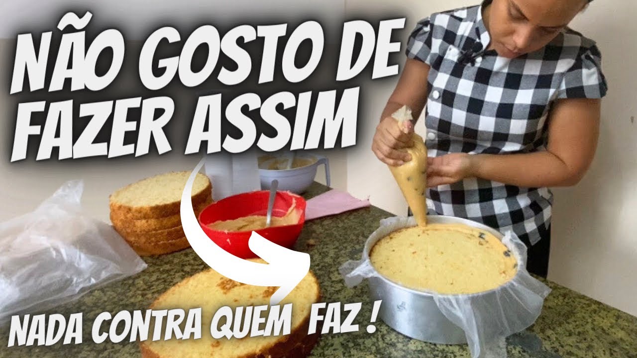 COMO FAZER MONTAGEM DE BOLO EM FORMA ( porque não gosto desse modelo ? )🤔