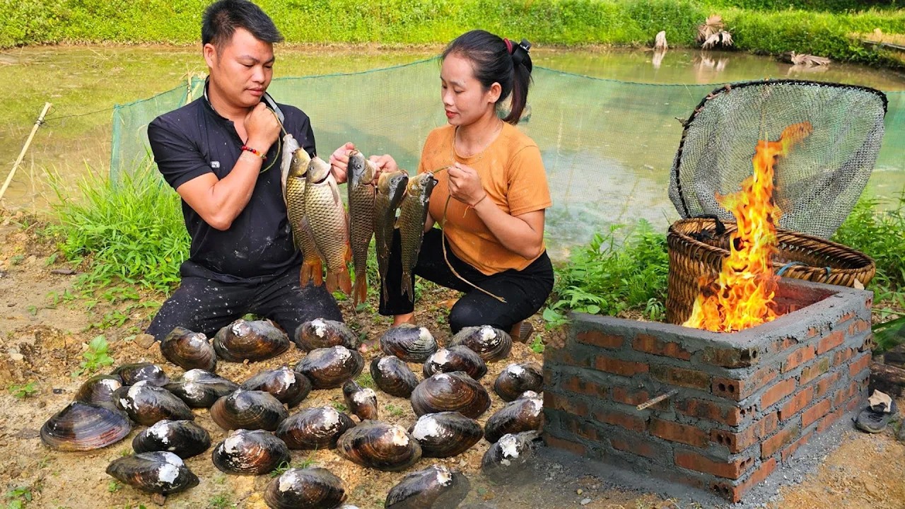 How to Catch Fish & Oysters for Market Sale + DIY Stove & Dry Tubers Setup