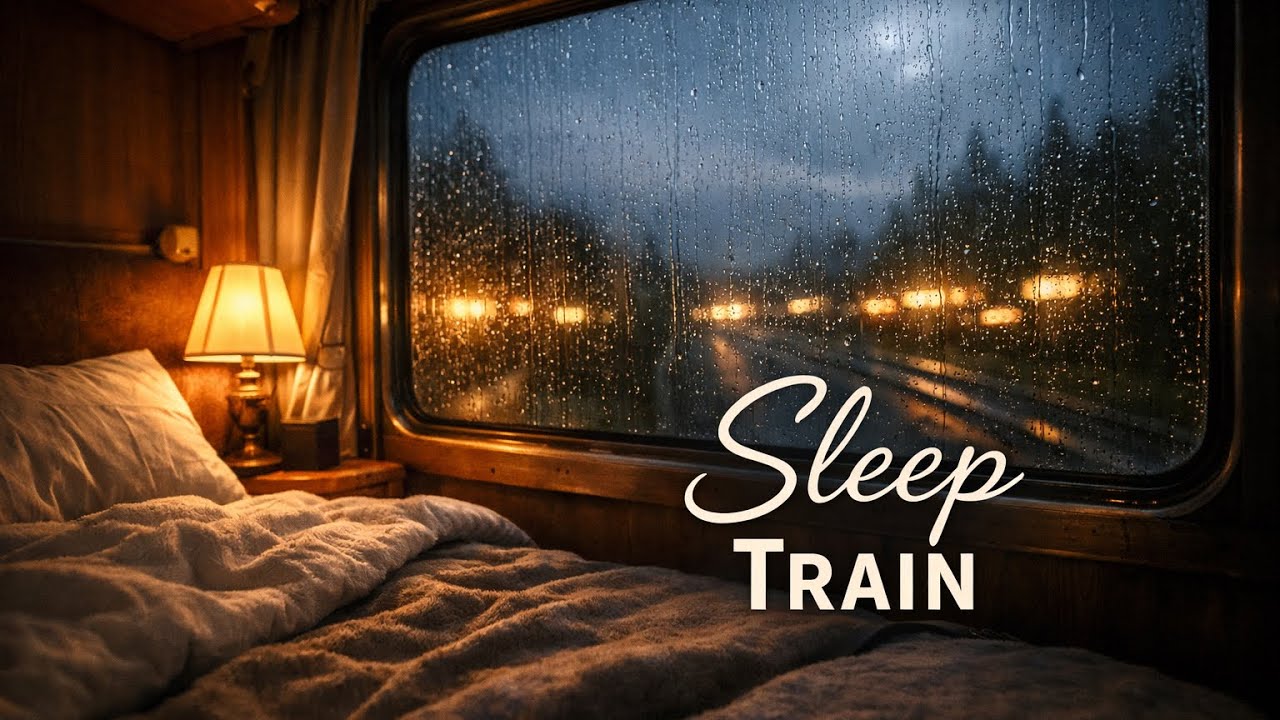 Night Train Rain Sounds for Deep Sleep 🚆🌧️ Cozy Sleeper Cabin Ambience
