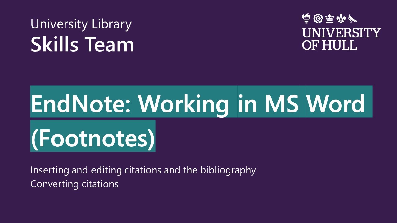 Endnote 20   Working in Word Footnotes