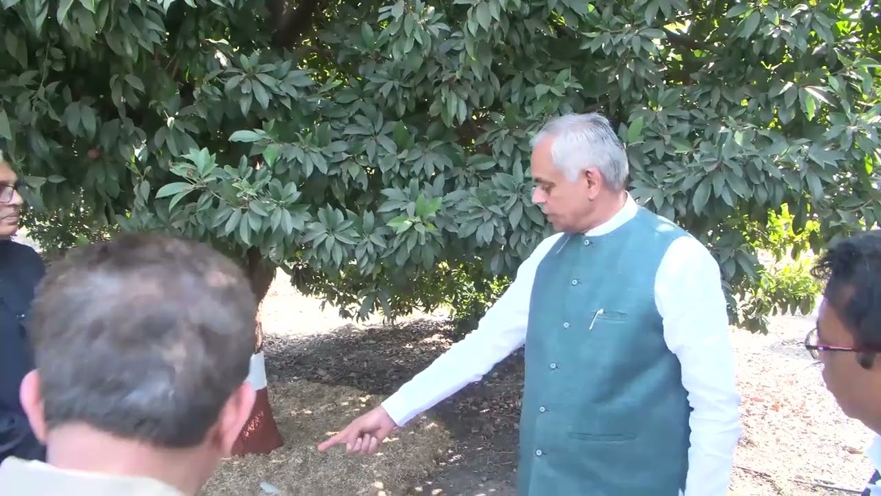 JUNAGADH AGRICULTURAL UNIVERSITY ORGANIC FARM MODEL VISIT BY GUJARAT GOVERNOR
