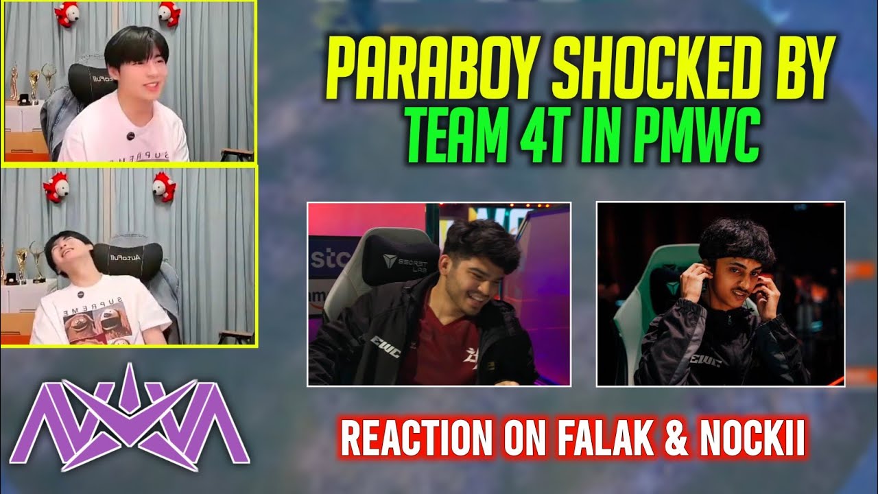 PARABOY 🇨🇳 SHOCKED BY TEAM 4T 🇵🇰 IN PMWC 😳 | Paraboy Reaction on Falak and Nocki 😍