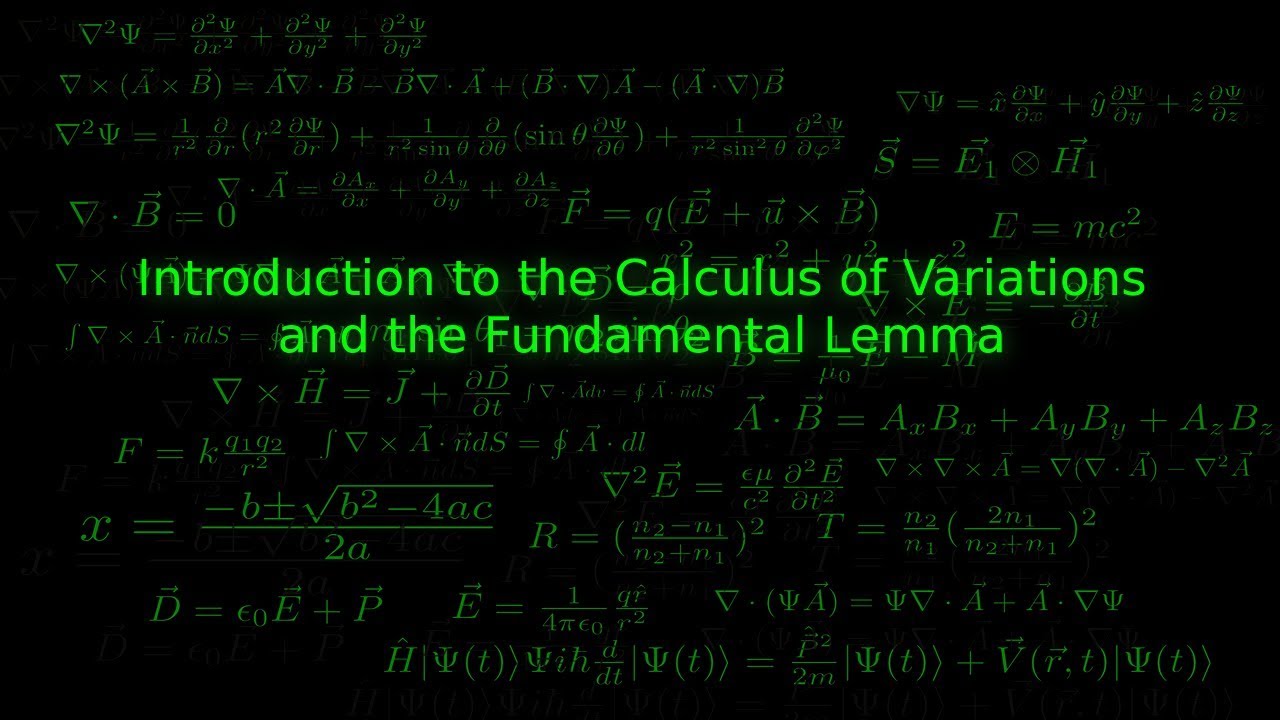 Introduction to Calculus of Variations and The Fundamental Lemma