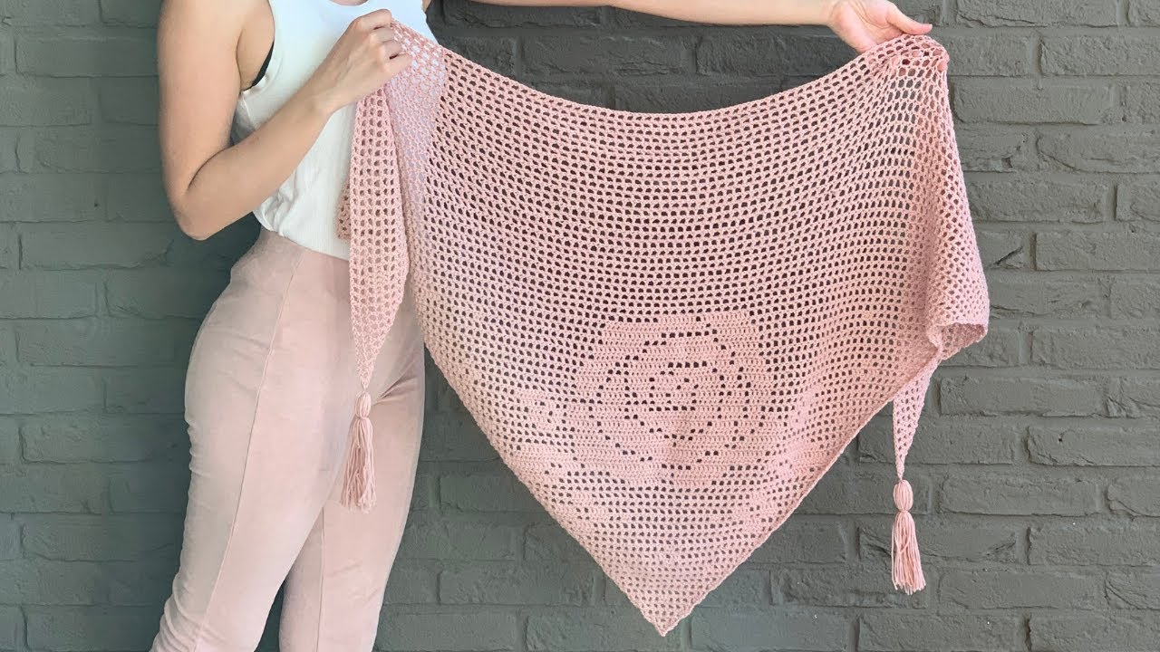 BELLA ROSA SHAWL - FREE CROCHET PATTERN