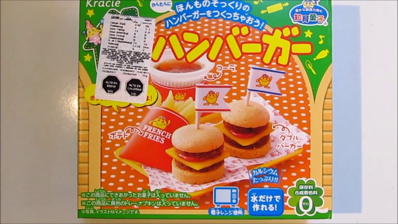 Kracie Popin Cookin: Hamburguesa, papas y bebida - Kit de comida r&aacute;pida