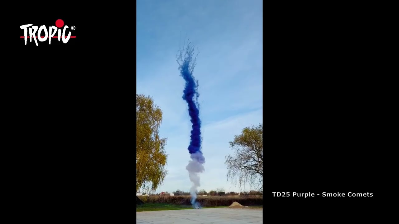TD25 Purple - TROPIC Fireworks, Fajerwerki, Feuerwerk, Vuurwerk, Feu d'artifice