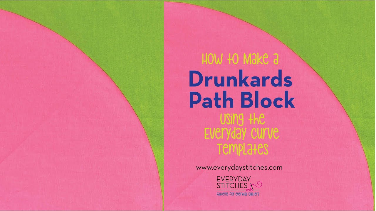 How to Make a Drunkards Path Block Using the Everyday Curve Template Set