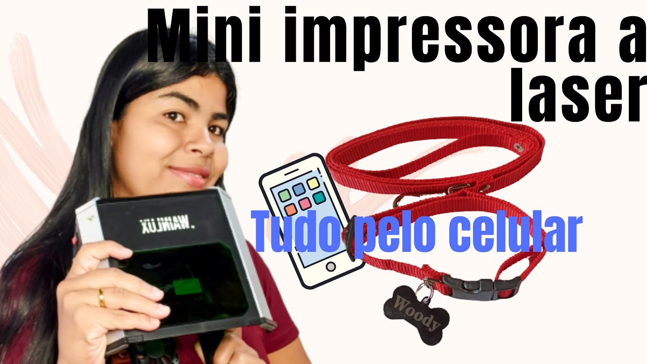 MINI GRAVADORA A LASER K6 WAINLUX | Wifi |Plaquinhas de identifica&ccedil;&atilde;o Pet | Laser engraver