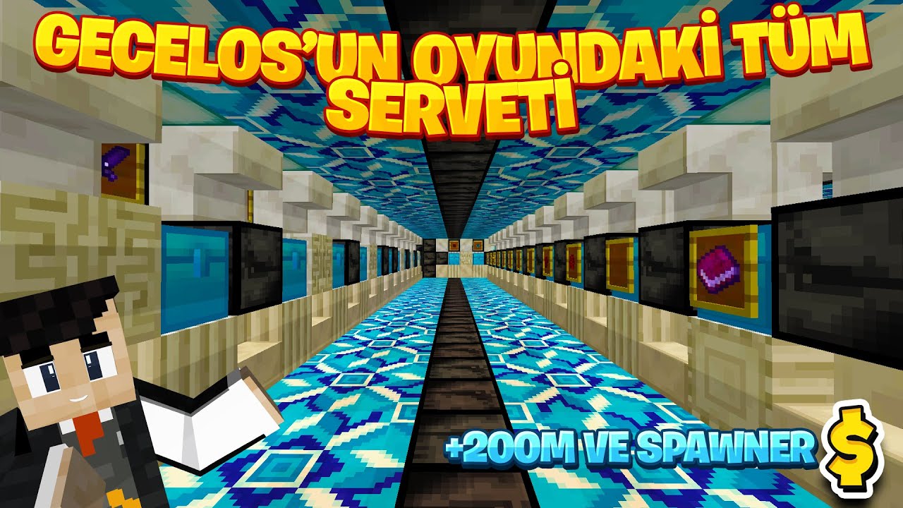 Gecelos'un Oyundaki B&uuml;t&uuml;n Serveti Nasıl Para Kasıyor - Minecraft Sonoyuncu Survival Titanyum
