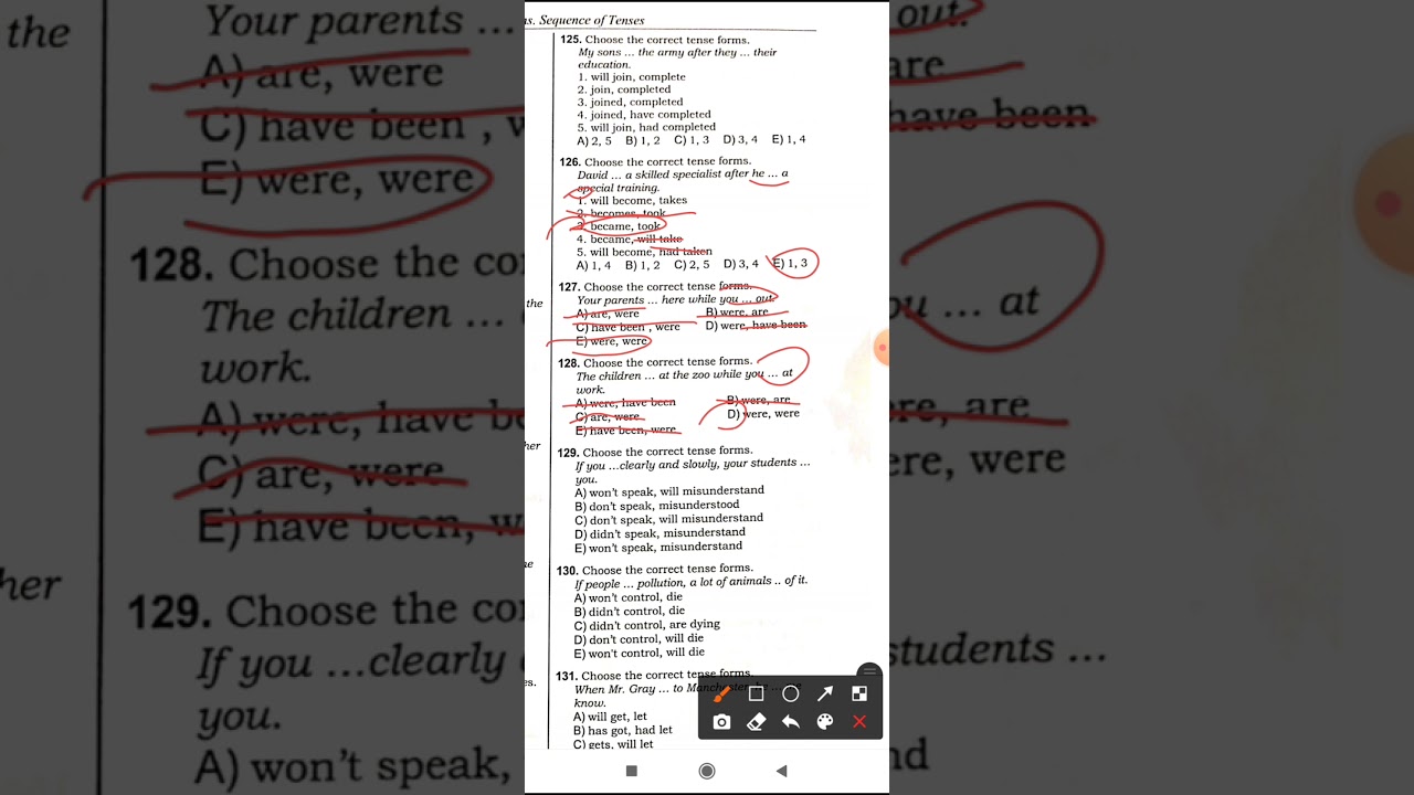 Toplu - Simple Tense Forms 100 - 194 izahı