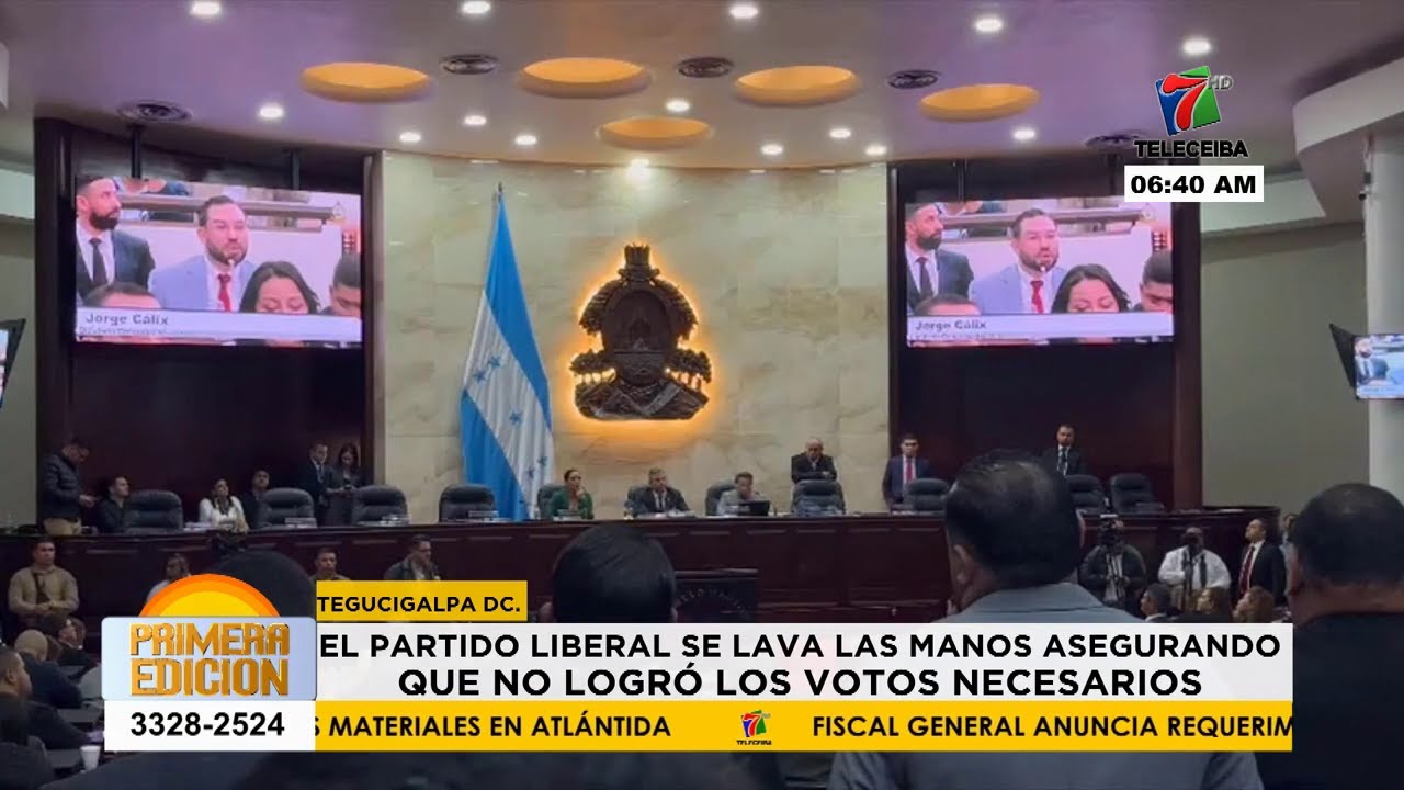 Partido Liberal se lava las manos asegurando que no logro los votos necesarios