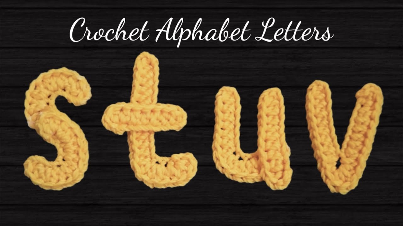 How to crochet the letters S, T, U and V.