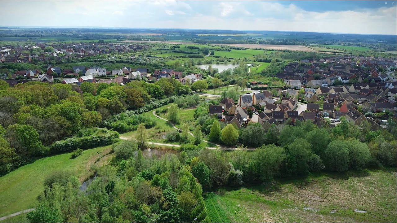 Cambourne - The best place to live in Cambridge( 4K DRONE VIDEO) 2024 MAY