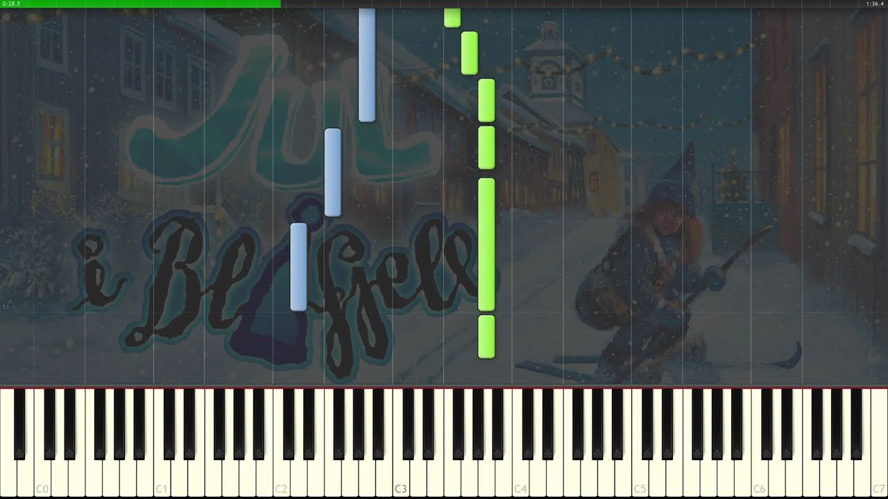 Jul i blåfjell - Hvis du og jeg blir venner (piano/synthesia)