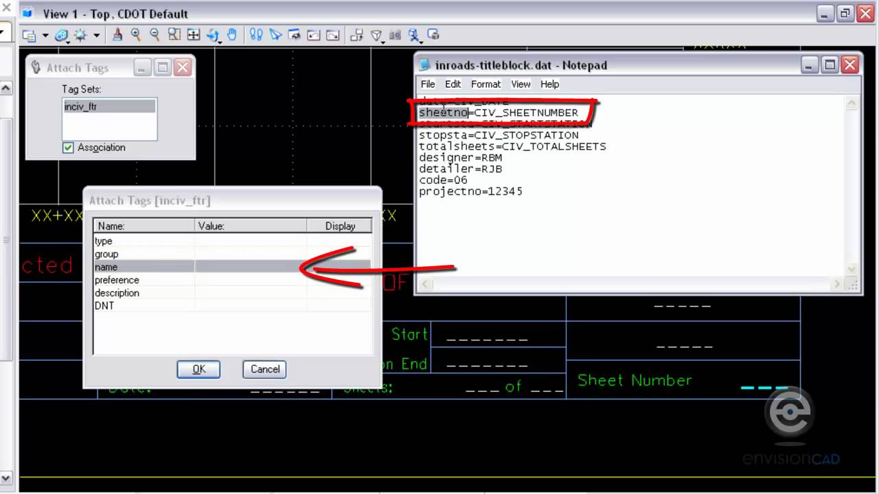 Title Block Data Field in Plan and Profile Generator - InRoads V8i