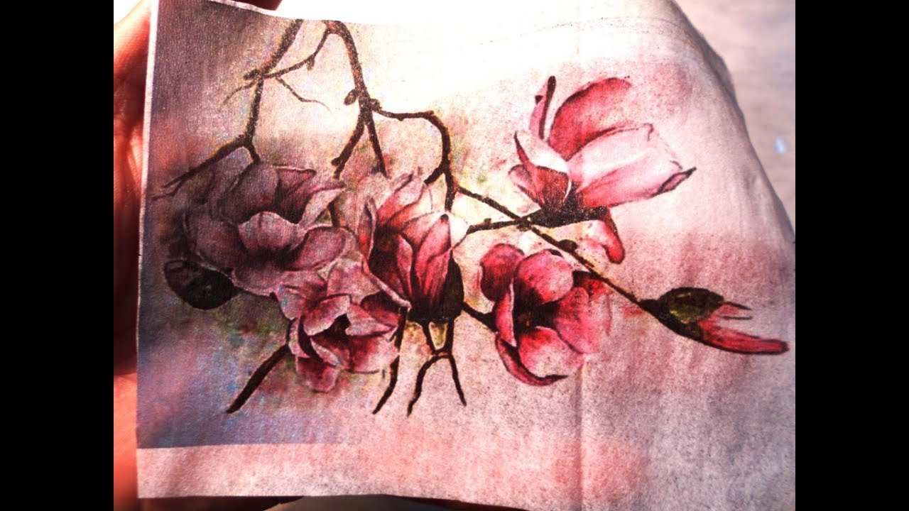 Print on napkin for decoupage project