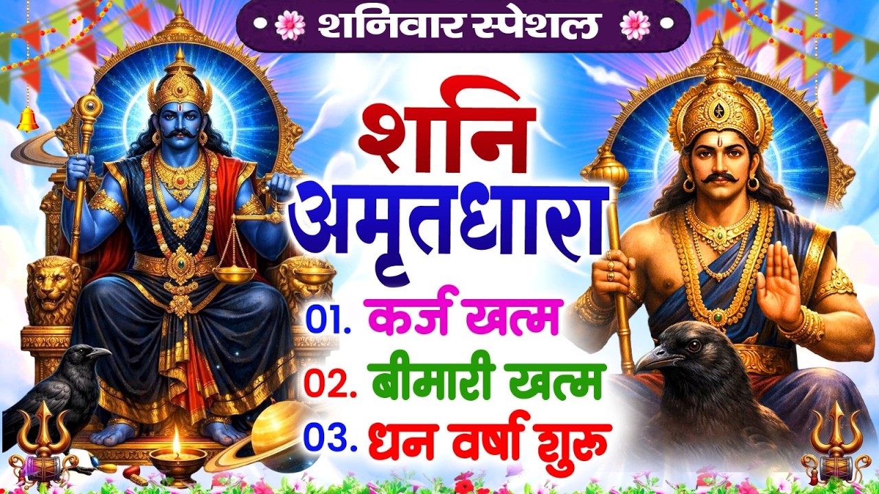 शनिवार शनिदेव अमृतधारा | कर्ज खत्म, बीमारी खत्म, धन वर्षा शुरू | Shanidev Amitdhara #shanidevbhajan
