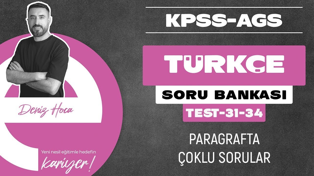 PARAGRAFTA ÇOKLU SORULAR SORU ÇÖZÜMÜ / KPSS TÜRKÇE SORU BANKASI