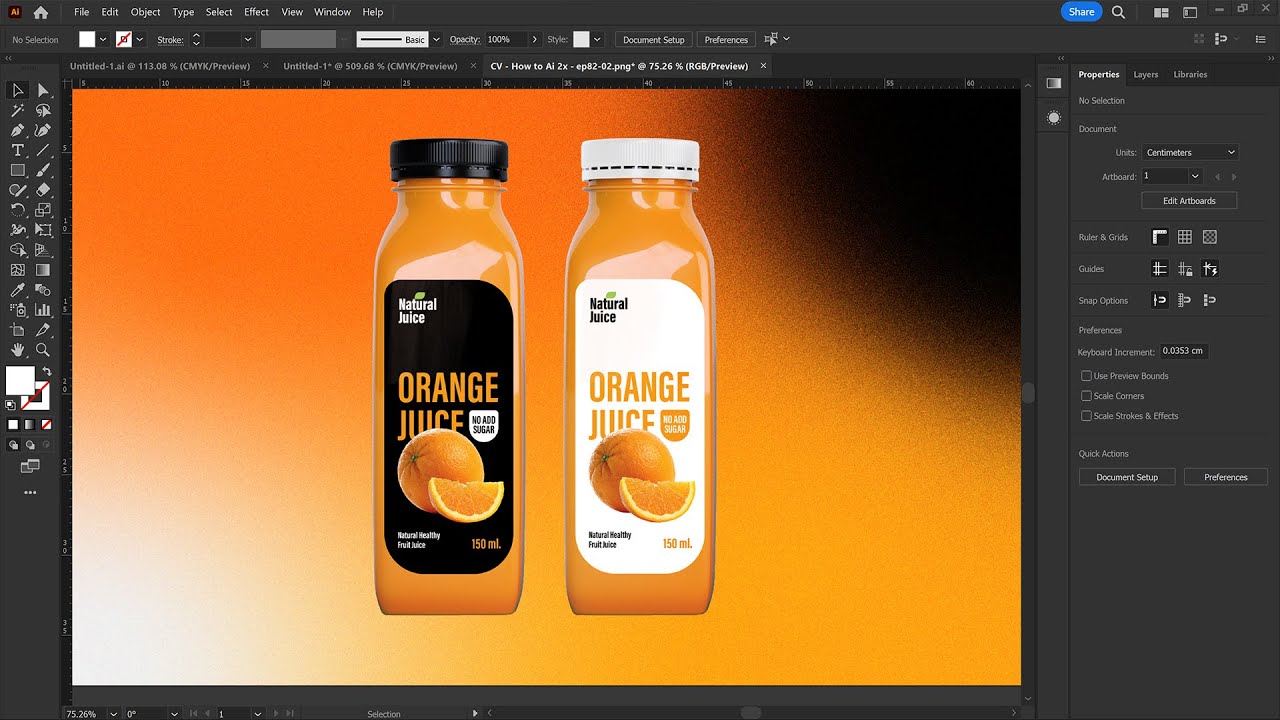 สอนกราฟฟิก ep_51 - การออกแบบสติกเกอร์สินค้า ด้วยโปรแกรม Adobe Illustrator CC