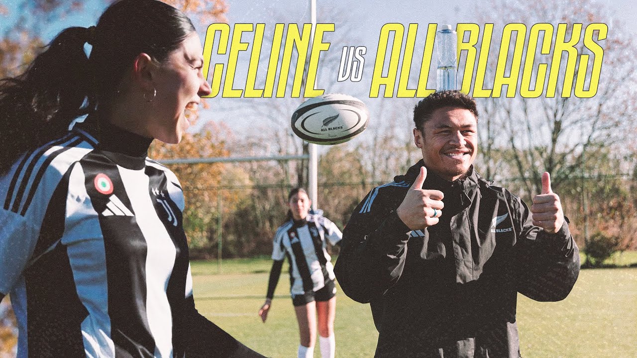 CELINE DEPT vs ALL BLACKS | The backstage of the challenges in Turin 🏉