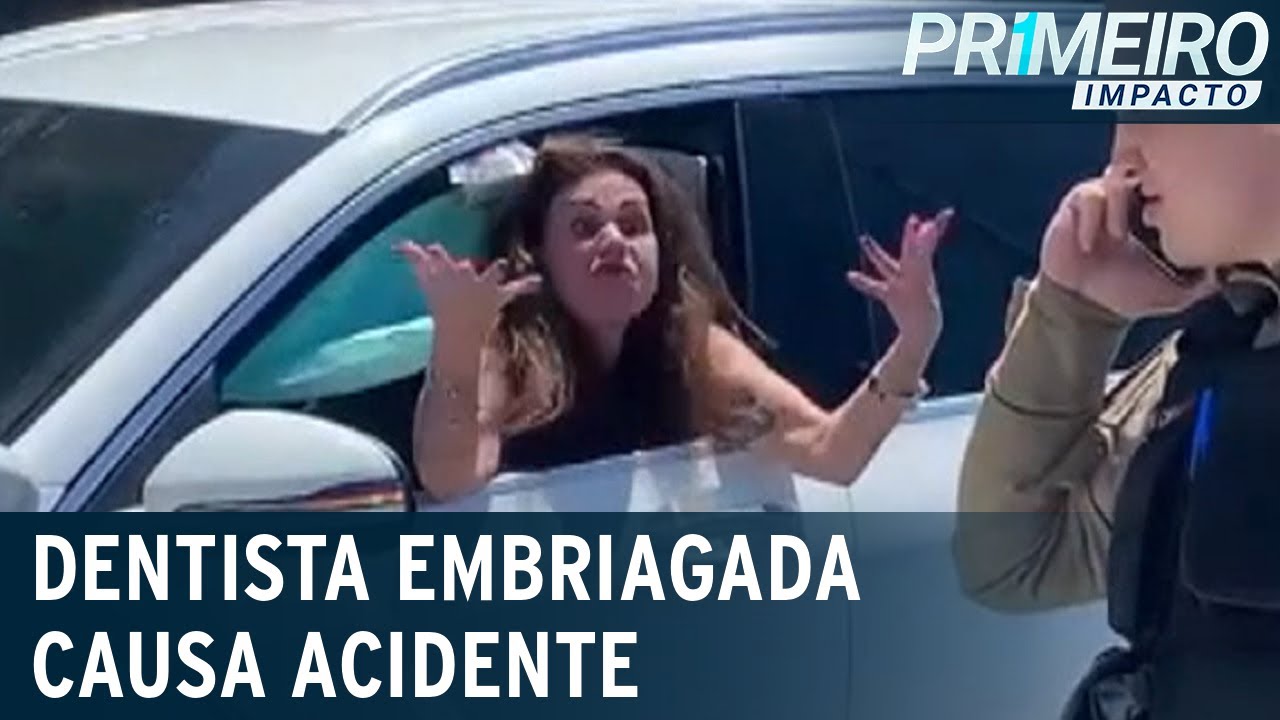 Dentista bêbada atropela e debocha após acidente no RJ | Primeiro Impacto (21/11/22)