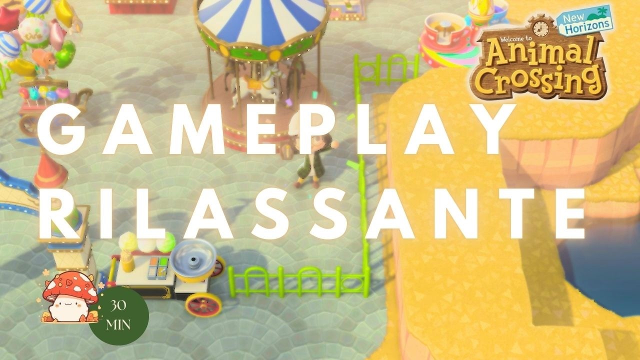 Gameplay Rilassante Animal Crossing NH🍃| Parco Giochi 🎡 PARTE 2| Decorazione Isola 🌿