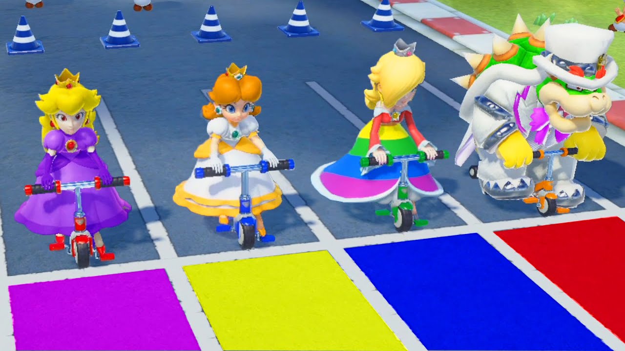 Super Mario Party Minigames - Peach Vs Daisy Vs Rosalina Vs Bowser