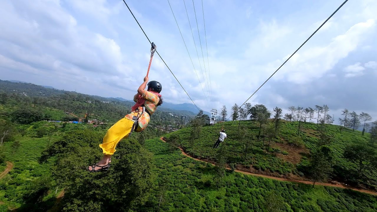 Zipline Adventure | Wayanad Adventure Park | Chellotte | Sherin Media