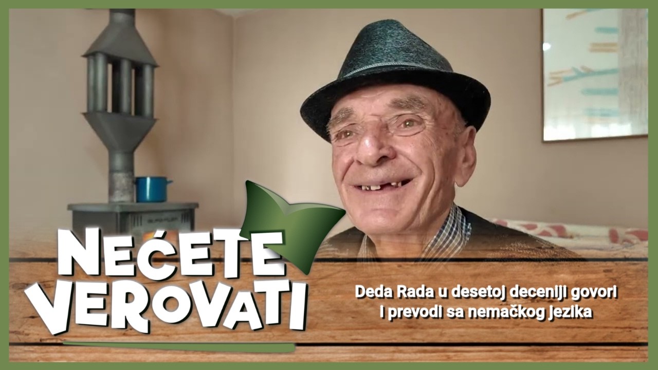 NEĆETE VEROVATI - Deda Rada u desetoj deceniji govori i prevodi sa nemačkog jezika