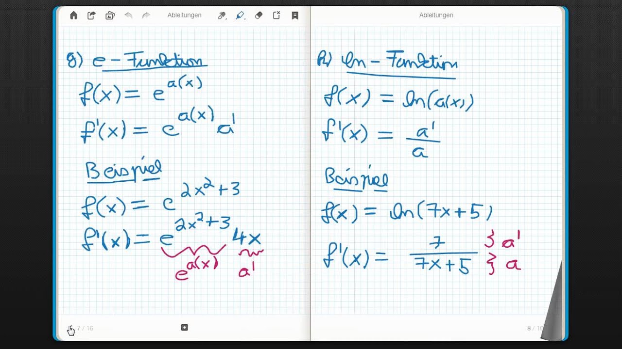 1.3. Ableitungsregeln - Ableitungen / Differentialrechnung (Analysis)