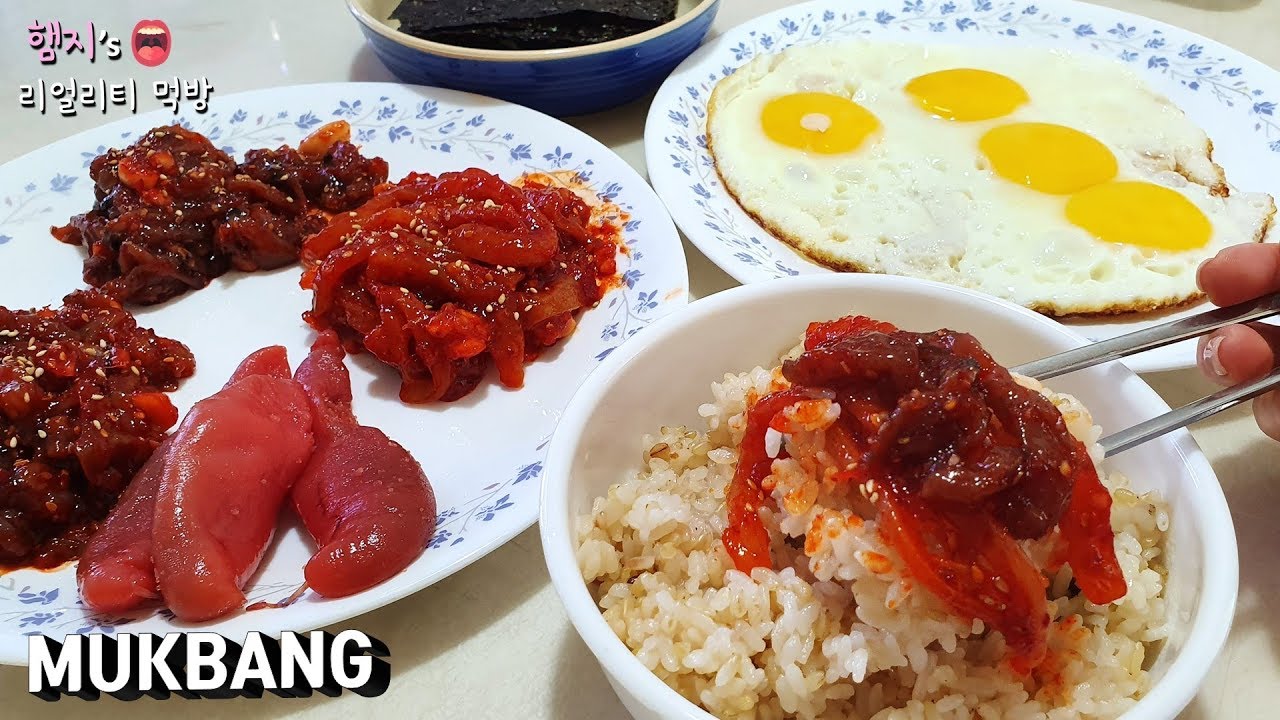 리얼먹방:) 시장해서 시장표 여러가지 젓갈먹방★in 부모님집ㅣJeotgal(Salted Seafood)ㅣ韓国塩辛ㅣMUKBANGㅣEATING SHOW