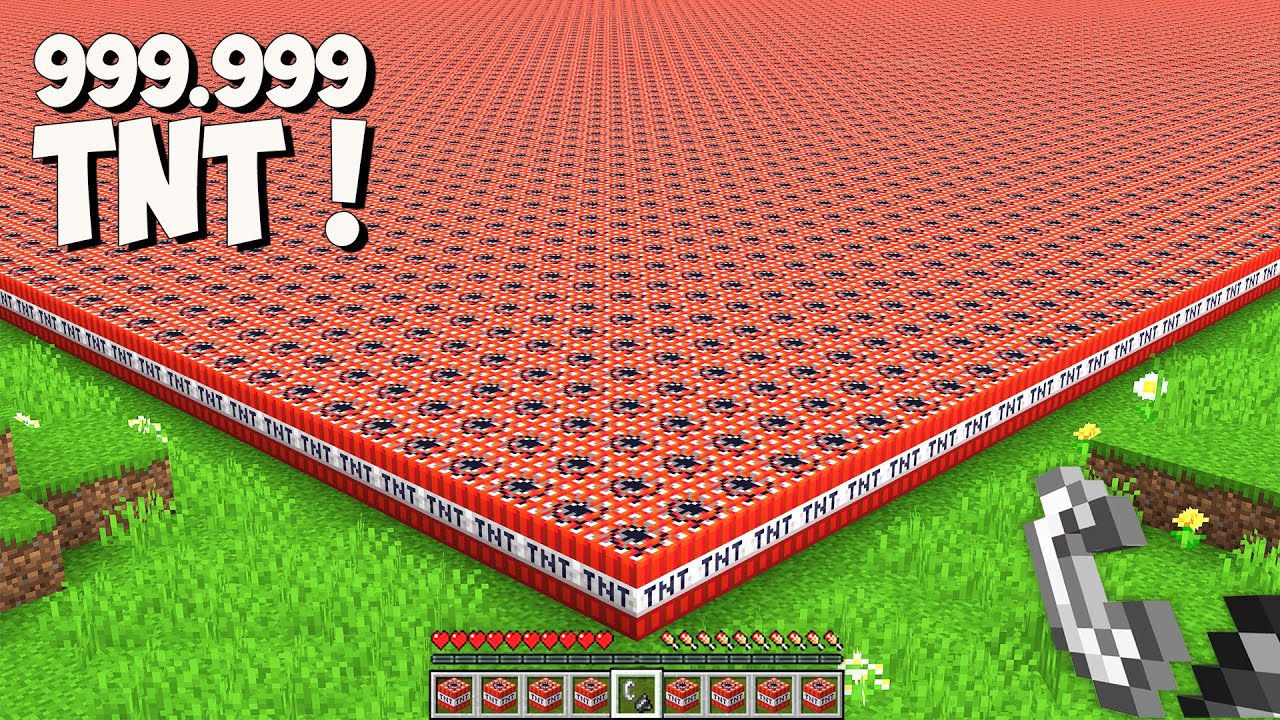 I found 999.999 TNT in Minecraft! NEVER LIGHT THE BIGGEST SECRET TNT!!!