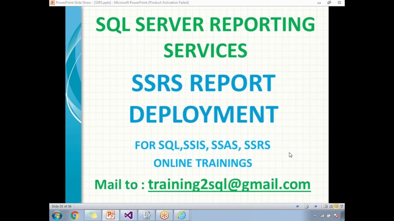 Развертывание 27 отчетов SSRS