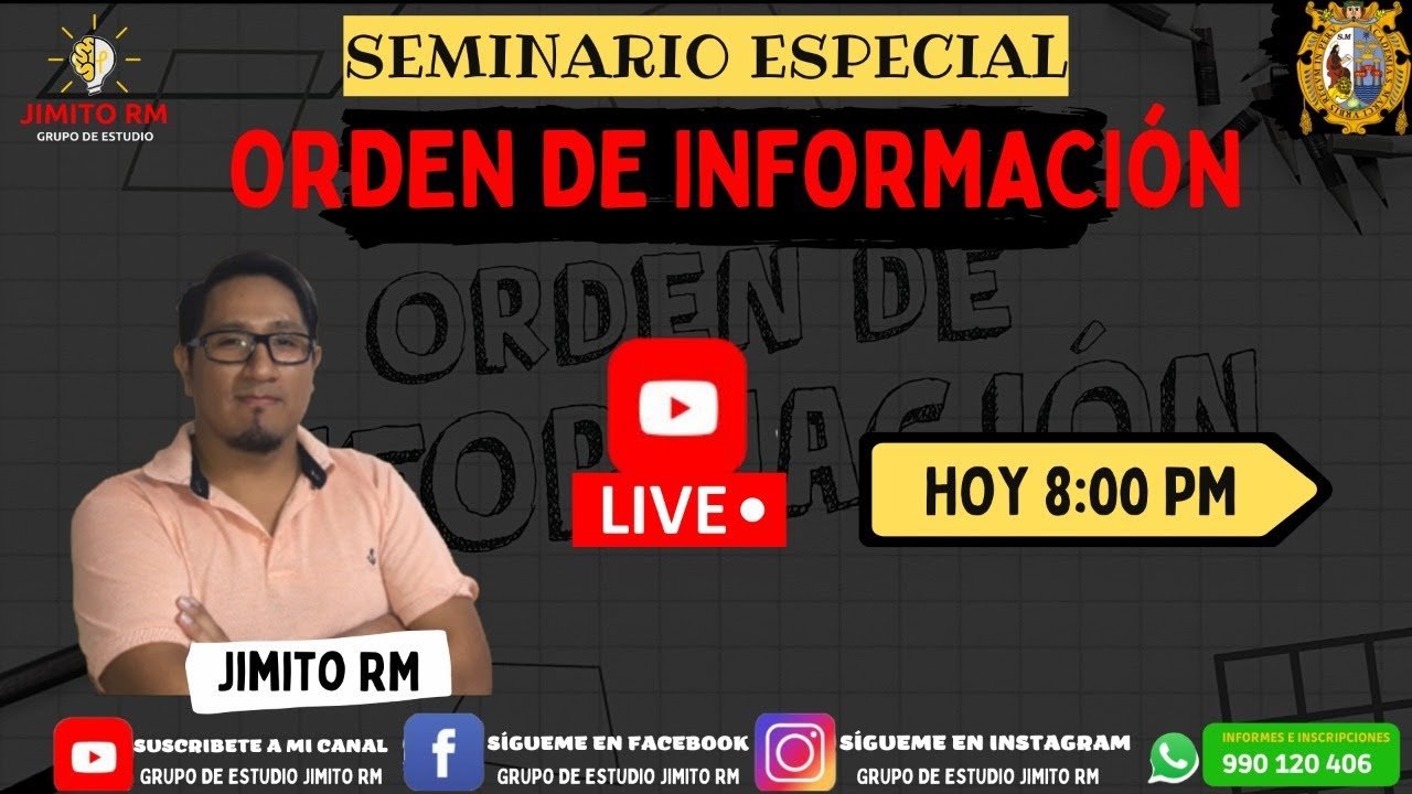 SEMINARIO - TEMA: ORDEN DE INFORMACION
