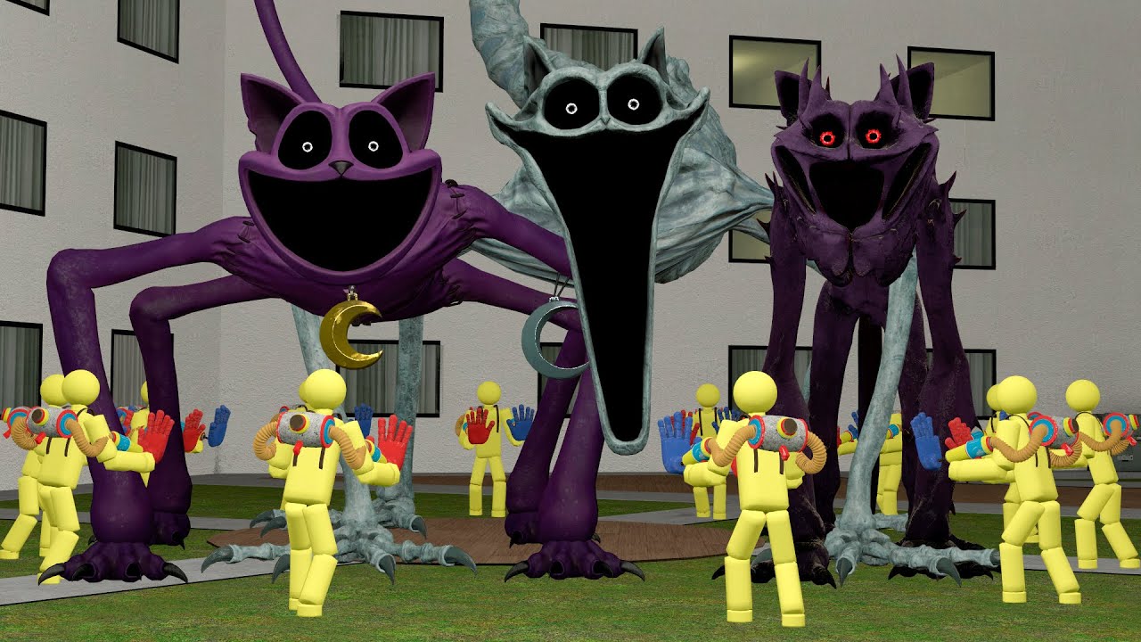 ALL CATNAP POPPY PLAYTIME 3 AND 4 were surrounded, but something went wrong... (Garry's Mod)