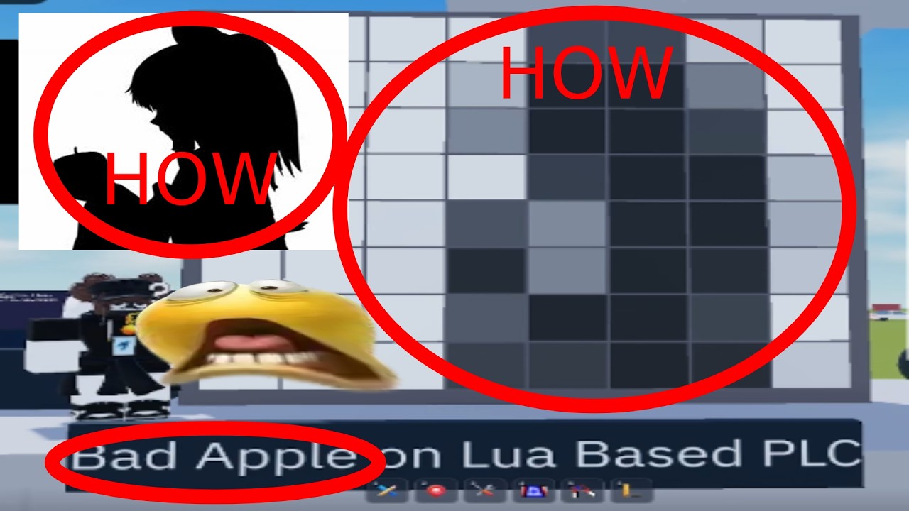 Bad Apple but it's played on ROBLOX Buildverse Lua PLC