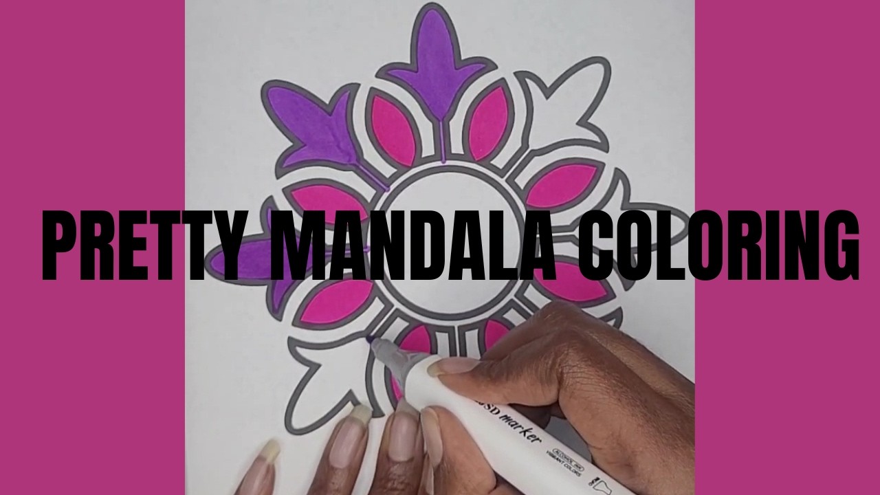 Pretty Mandala Coloring  #colortherapy #mandalaart #art