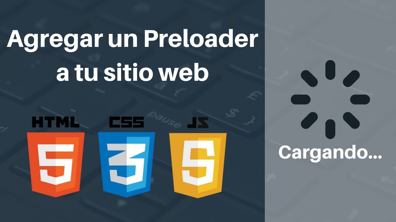 Agregar Preloader a tu pagina web con HTML5, CSS3 Y JS | Fácil y Rápido 2024