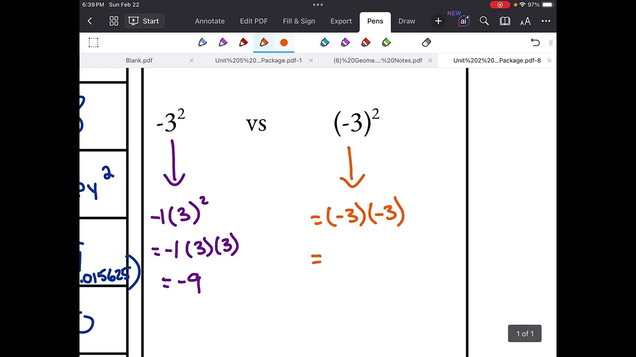 MTH1W - Unit 2, Lesson 3 - Expanding and Simplifying Powers