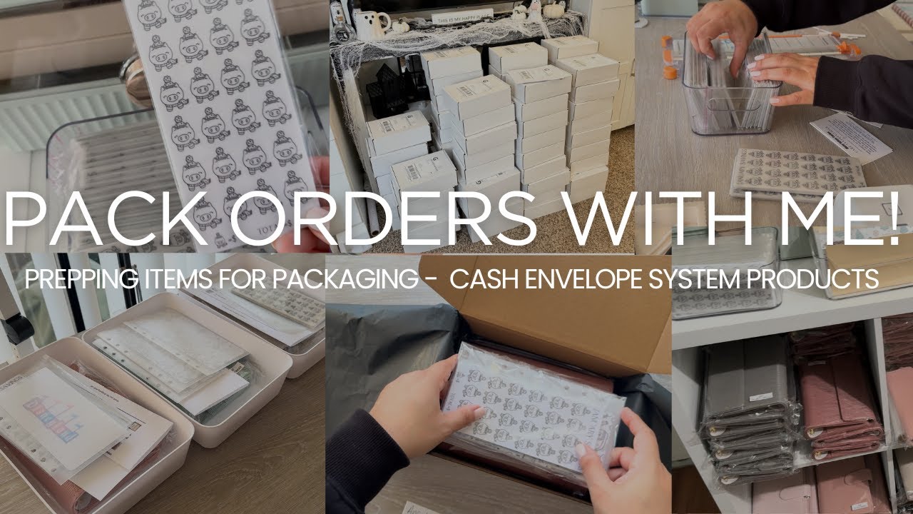 My First Pack Orders With Me | Prepping Items After Restock Cash Envelope Products | Ep. 1